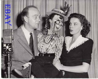Judy Garland Edger Bergen Effie Klinker Vintage Photo Radio Show