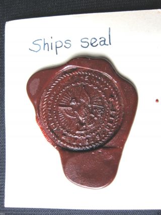 Wax Pressing: Uss Deft (am 216) Seal Made 1945 On Minesweeper In Japanese Waters