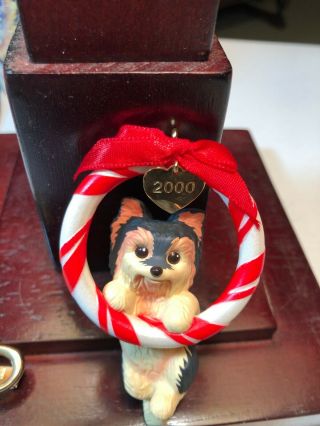 Hallmark " Puppy Love " Year 2000 Ornament - Yorkshire Terrier Yorkie Looks