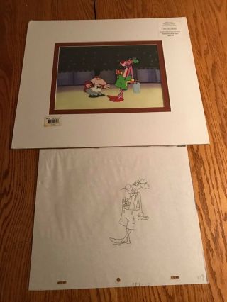 The Pink Panther Production Matted Animation Cel,  Sketch Circus Clown P5