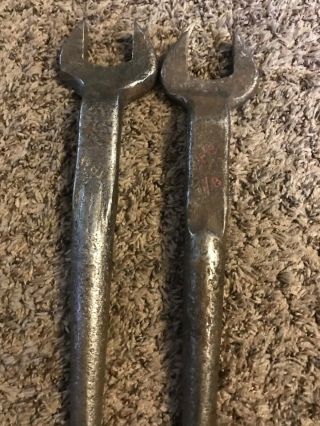 2 American Bridge Vintage 7/8” Inch Spud Wrench