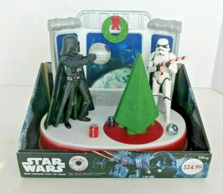 Star Wars Christmas Musical Animated Decoration Storm Trooper Darth Vader Decor
