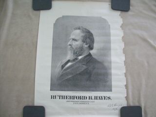 Rutherford B.  Hayes 1876 Presidential Election Poster,  W.  J.  Morgan & Co.  Lithog.