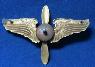 WWII Army Air Forces 3 Inch Full Size Cadet Wings Badge 2