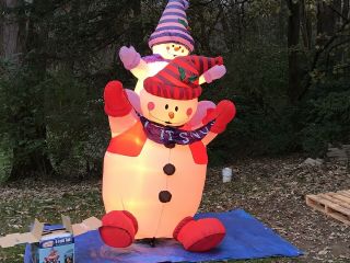 Gemmy Christmas Airblown Inflatable 8ft “let It Snow” Snowman - 2004
