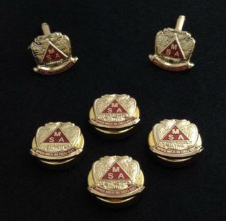 32nd Degree M.  S.  A.  Button Cover & Cuff Link Set (msa - Bcl)