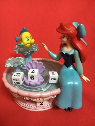 Disney Store Japan Little Mermaid Ariel Flounder Figurine Calendar