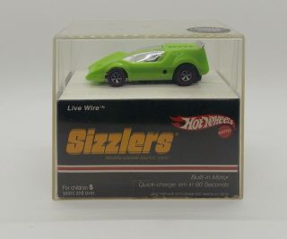 Hot Wheels Redline Sizzler Live Wire In Green,  With Cube,  Car Does Run