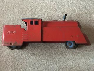 Vintage Pressed Steel Ride In Toy Train Locomotive 3000 Marx