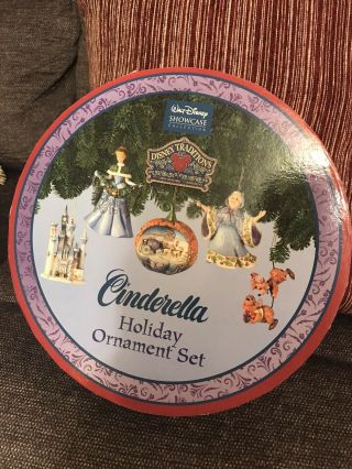 Jim Shore Christmas Ornaments 5 Piece Set Cinderella - Disney Traditions
