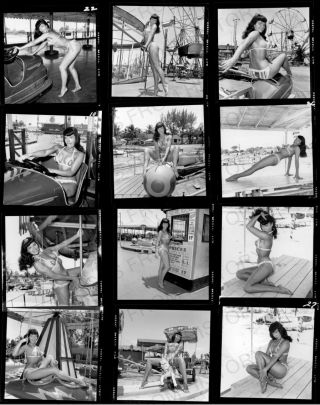 8x10 Print Sexy Model Pin Up Bettie Page Proof Sheet 1955 Bp344