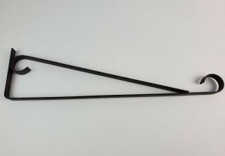 Vintage Wrought Iron Black Metal Sign Hanger 20 " Length L - Bracket