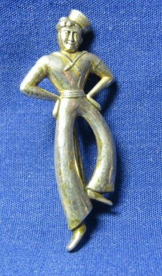 Wwii Sterling Navy Naval Sailor Home Front Sweetheart Pin By Forstner