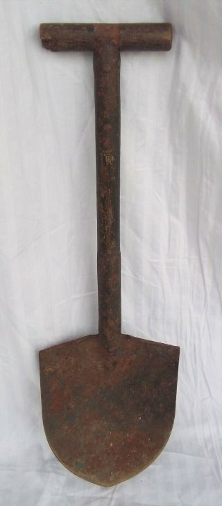 Vtg Wwii Us Army Military T - Handle Shovel Entrenching Tool