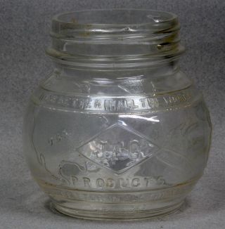 Vintage Glass Globe World Jar Jfg Products None Better In All The World
