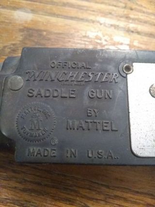 TOY CAP GUN - VINTAGE 1950S MATTEL WINCHESTER SADDLE GUN CAP RIFLE 2