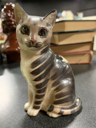San Marcos Hagen Renaker Dw Seated Gray Tabby Cat