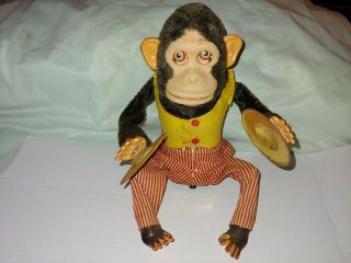 Vtg Jolly Chimp Clapping Cymbal Monkey Battery Toy Made In Japan,  C.  K. ,
