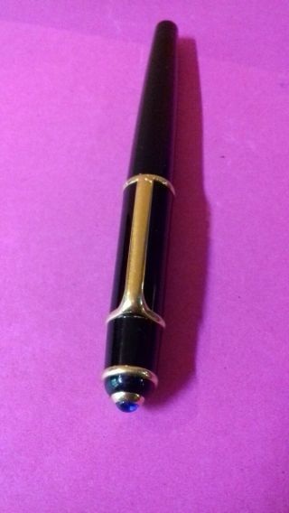 Cartier Diabolo Black Composite With Gold Plated Trim Roller Ball Pen