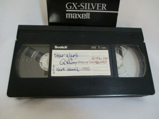 Vintage Star Wars Vhs Tape Star Wars Qvc/mark Hamil 1995/steve Sansweet 1996