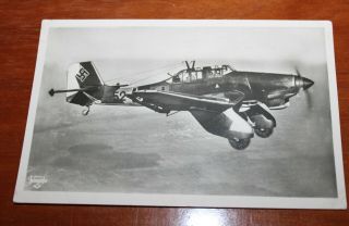 Wwii World War Ii Postcard German Luftwaffe Card Third Reich Stuka Ju 87