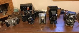 Old Cameras Vintage Collectible Kodak Nikkormat Ricohflex