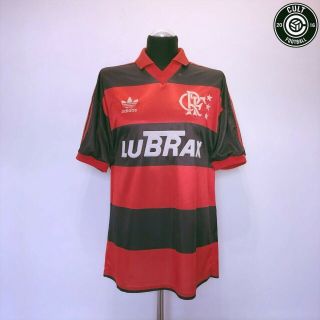 Flamengo Vintage Adidas Home Football Shirt Jersey 1990/92 (l) 44/46 Brazil