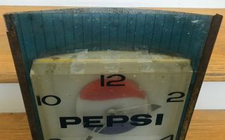 Vintage Say Pepsi Please Light Up Wall Clock 2