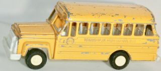 Vintage Tootsietoy 5 1/2 " Township Jr.  High School Bus Made In Usa Circa 1970s