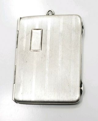 Great Unique Vintage Art Deco Sterling Silver 925 Rectangle Locket Charm Pendant
