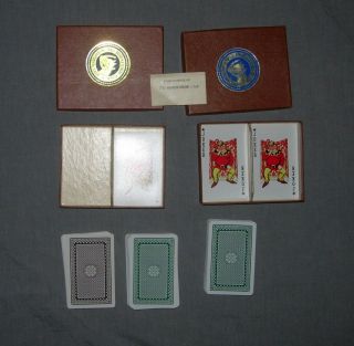 The Horseshoe Club playing cards,  two boxes with three decks 2