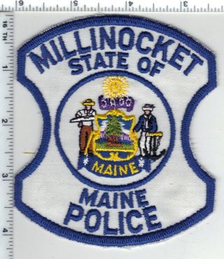 Millinocket Police (maine) Shoulder Patch - From The Early 1980 
