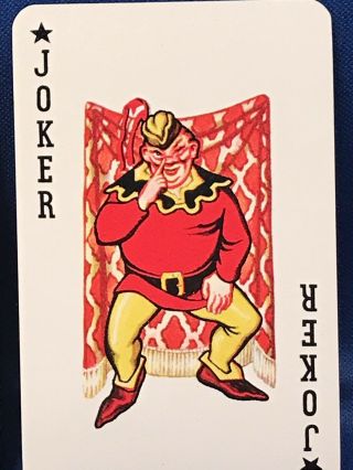 Vintage Kem Plastic Playing Cards Joker Finger In Nose