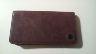 Xena Warrior Princess Burgundy Leather Checkbook Wallet Chakram X509bg