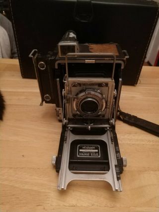 Vintage Graflex Speed Graphic With Kodak Ektar 101 mm f4.  5 Lens, 2