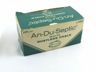 Vintage Binney & Smith An - Du - Septic Chalk 1403 Crayola 144 Ct Box Almost Full 2