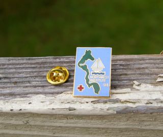 Northwest Institute 94 Red Cross 1994 Sail Boat Nw Gold Tone Metal Pin Pinback