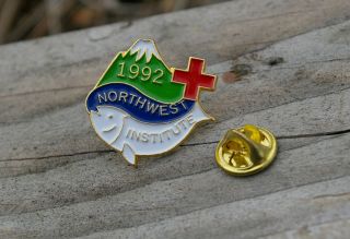 1992 Northwest Institute American Red Cross Fish Metal & Enamel Pin Pinback