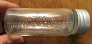 National Bureau Of Standards Glass Bottle Aluminum Cap Cork Interior