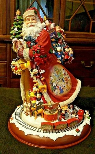 The Bradford Exchange " Santas Timeless Disney Treasure " Tabletop Decor