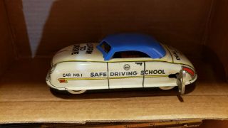Vintage Marx Tin Windup Driver Training Car Cond 1940 S Learn To Drive