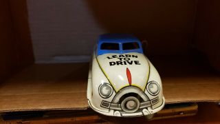 Vintage Marx Tin Windup Driver Training Car Cond 1940 s Learn to Drive 2