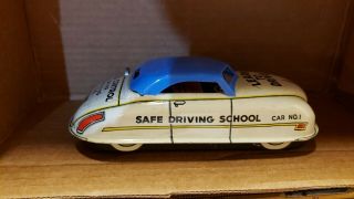 Vintage Marx Tin Windup Driver Training Car Cond 1940 s Learn to Drive 3