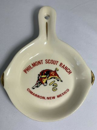 Old Philmont Boy Scout Ranch Cimarron Mexico Wall Ceramic Trinket Dish Bull