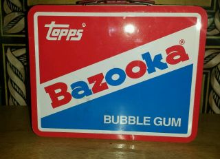 Vintage Bazooka Bubble Gum Topps Baseball Cards Metal Lunch Box