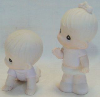 1983 PRECIOUS MOMENTS Toddler Babies BOY & GIRL E - 2852/B & E - 2852/E 2