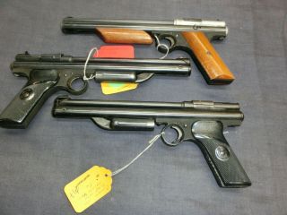 Vintage Crosman 130 Pump Pellet Air Pistol.  22 Three Pistols