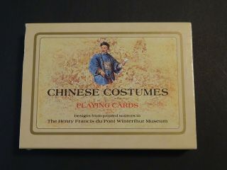 Winterthur Museum Chinese Costumes Playing Cards Two Full Decks 1984 Spain