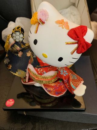 Hello Kitty Japanese Red Kimono Plush Doll 16 Cm Pottery Momiji Japan F/s