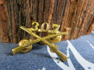 Wwii United States Army 307th Infantry Collar Pin Officers Rp9